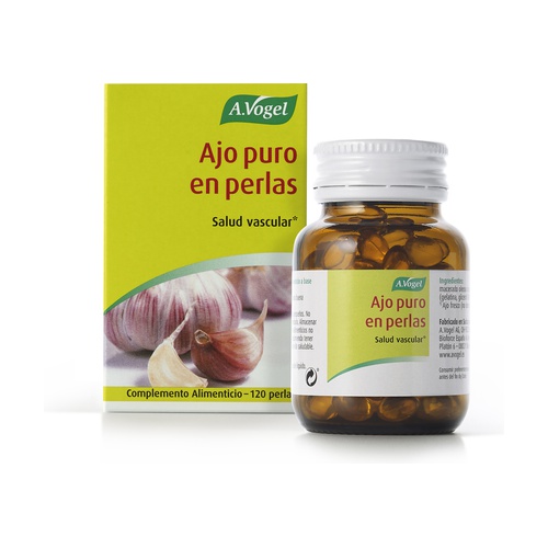 Ajo Puro 120 perlas de Herbolario de Guardia. Suplemento natural para mejorar la circulación, reducir grasas en sangre y cuidar la tensión arterial.