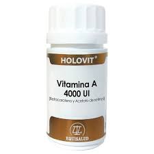 jaleas y energeticos HOLOVIT Vitamina A 4000 UI (Betacaroteno y Acetato de retinol) 50 cáp.