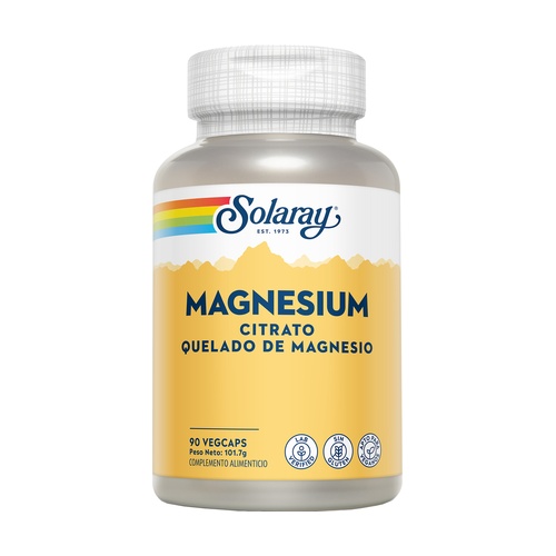 Magnesium de Solaray es un complemento natural en cápsulas, con citrato de magnesio de alta absorción. Ideal para mejorar la salud muscular y ósea. ¡Disponible en Herbolario de Guardia!