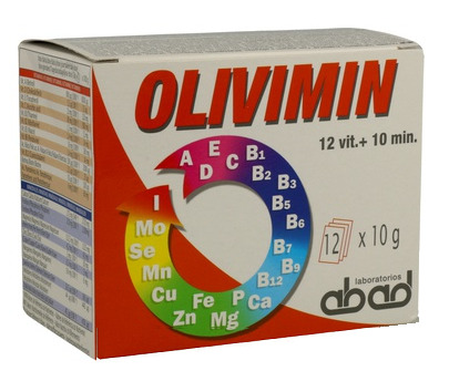 jaleas y energeticos OLIVIMIN 12 SOBRES de 10 grs