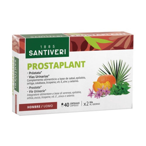 Prostaplant Serenpro, complemento natural con Serenoa, Epilobio y Zinc. Ideal para la salud prostática masculina. Envase con 40 cápsulas de alta calidad.