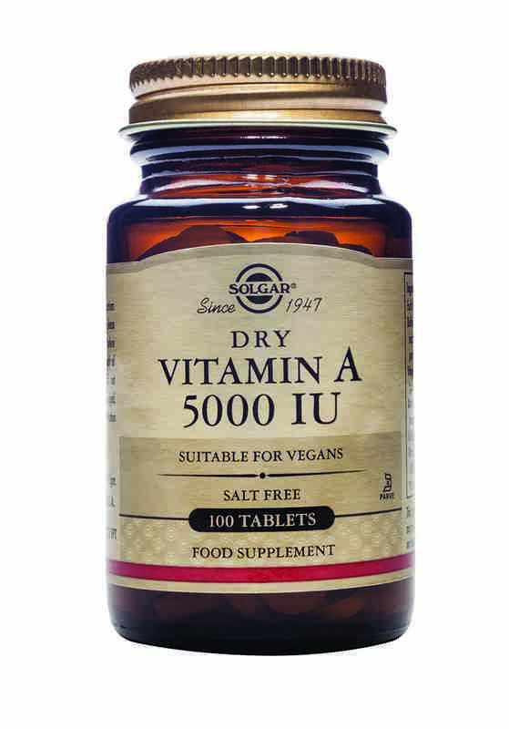 jaleas y energeticos VITAMINA A ´SECA´ 5000 UI palmitato 100 Comprimidos.