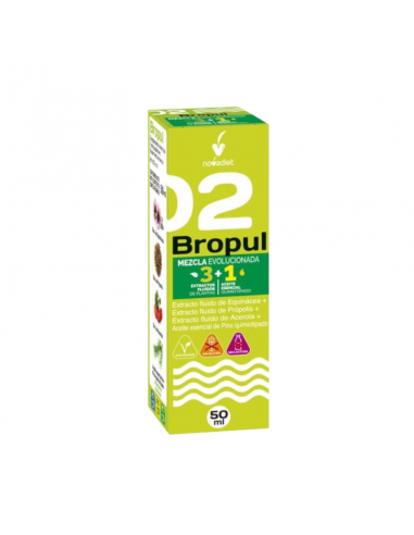 Bropul de Nova Diet: complemento natural en gotas que protege el sistema respiratorio y fortalece el sistema inmunitario con equinácea, propóleo y acerola. Ideal para reforzar tus defensas.