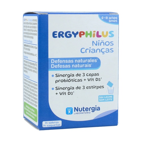 jaleas y energeticos ERGYPHILUS NIÑOS 14 sobres