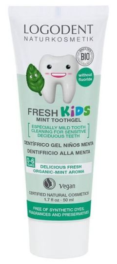higiene infantil DENTRIFICO NIÑOS MENTA BIO SIN FLUOR 50ML
