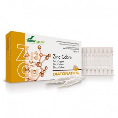 jaleas y energeticos DIATONATO 5-1 (Zn-Cu) 28 ampollas