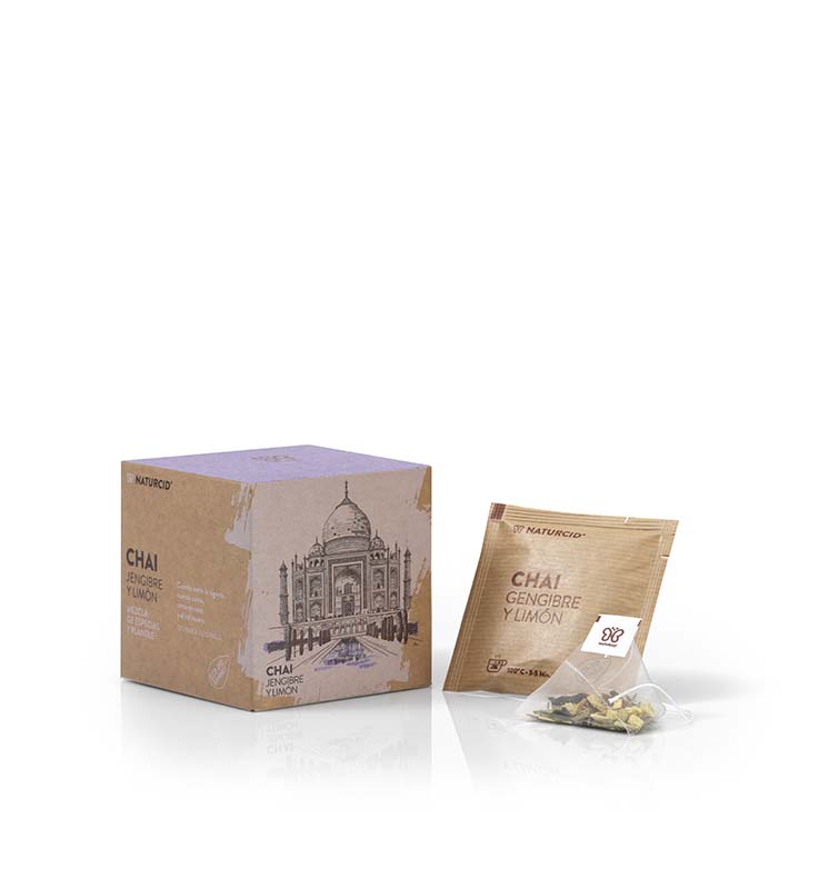 jaleas y energeticos INFUSION CHAI JENGIBRE Y LIMON ECO 10 PIRAMIDES