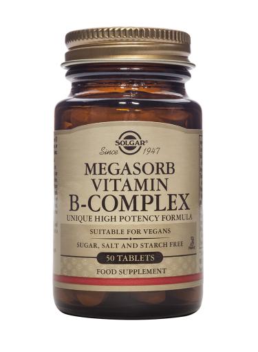 jaleas y energeticos MEGASORB B-COMPLEX 50 Comprimidos.