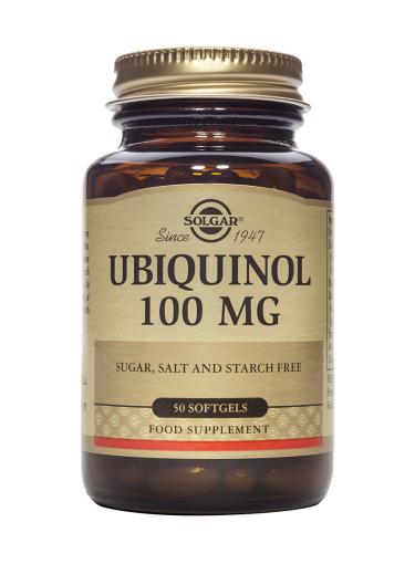 jaleas y energeticos UBIQUINOL 100 mg. Forma Reducida de Co Q10. 50 Caps  Blandas