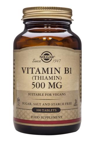 jaleas y energeticos VITAMINA B1 500 mg (Tiamina)100 Comprimidos.