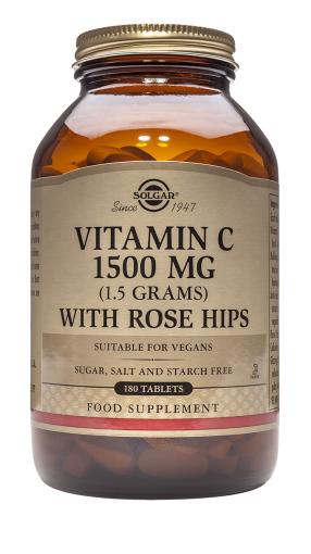 sistema inmunológico VITAMINA C CON ROSE HIPS C 1.500 mg. 180 Comprimidos.