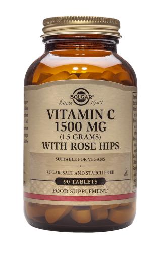 jaleas y energeticos VITAMINA C  CON ROSE HIPS C 1.500 mg 90 Comprimidos.