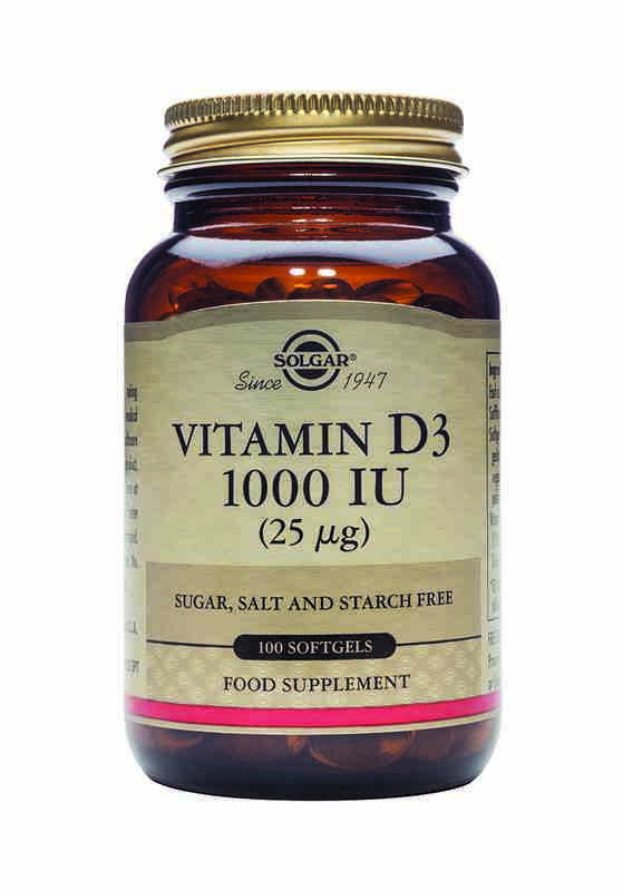 jaleas y energeticos VITAMINA D3 1000 UI (25 mcg.) 100perlas(Aceite Hígado de pescado y Colecalciferol)Cápsulas Blandas.