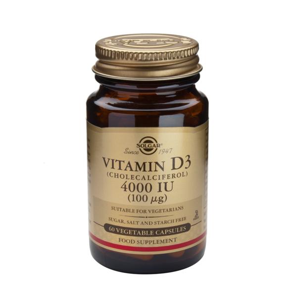 jaleas y energeticos VITAMINA D3 4000 UI (100 mcg.) (Colecalciferol). 60 Capsulas Vegetales.