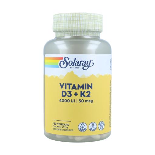 jaleas y energeticos VITAMINA D3+K2 4000UI 120CAP VEG