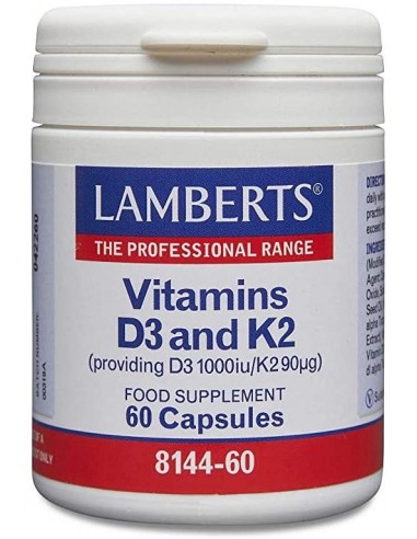 jaleas y energeticos VITAMINAS D3 K2 1000UI 90MCG 60CAP