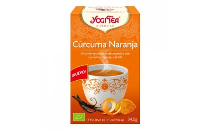 jaleas y energeticos YOGI TEA CURCUMA NARANJA 17 FILTROS BIO