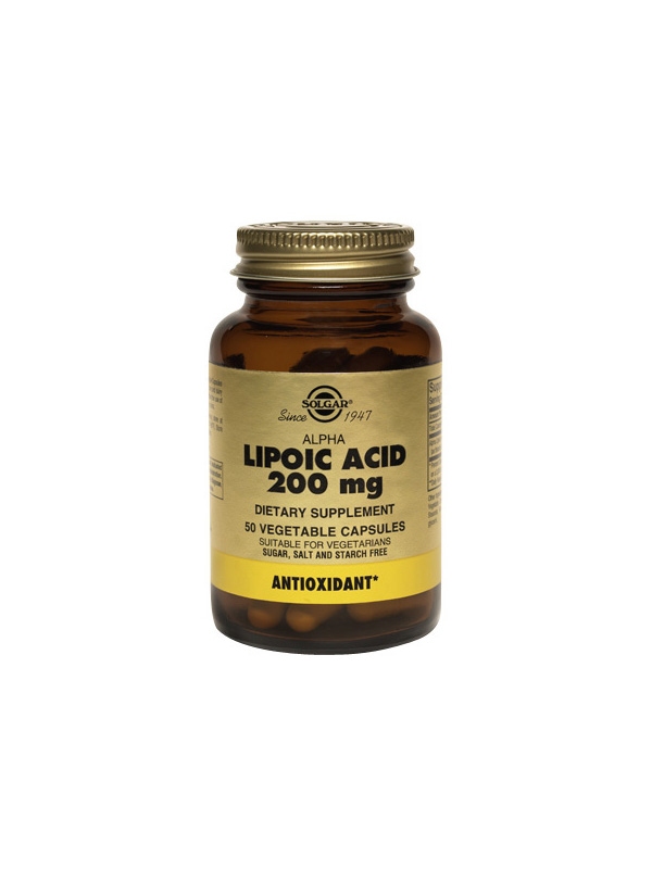 jaleas y energeticos ÁCIDO ALFA LIPOICO 200mg 50 Cápsulas Vegetales.