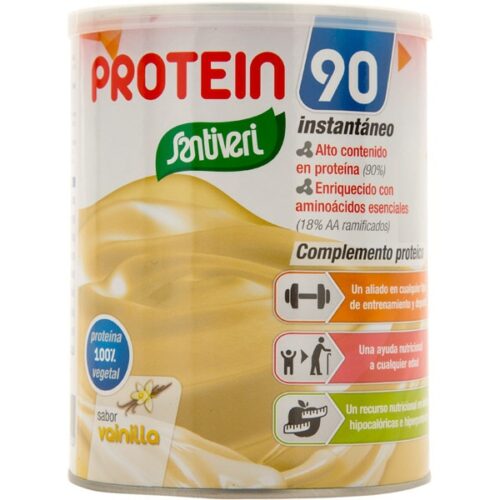 Protein 90 Santiveri. Compra producto natural para aumentar y conservar la masa muscular con Proteína 90 Instantáneo Vainilla en Herbolario de guardia.
