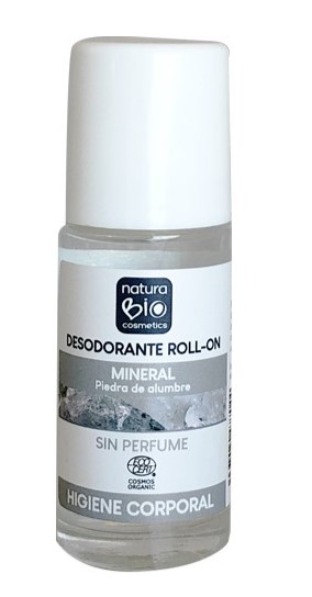 línea corporal DESODORANTE ROLL-ON MINERAL SIN PERFUME BIO 50ML