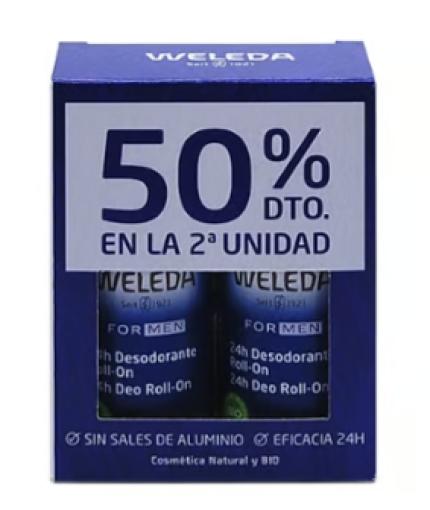 línea corporal DUPLO DESODORANTE ROLL-ON HOMBRE BIO 2ªUD 50% DTO