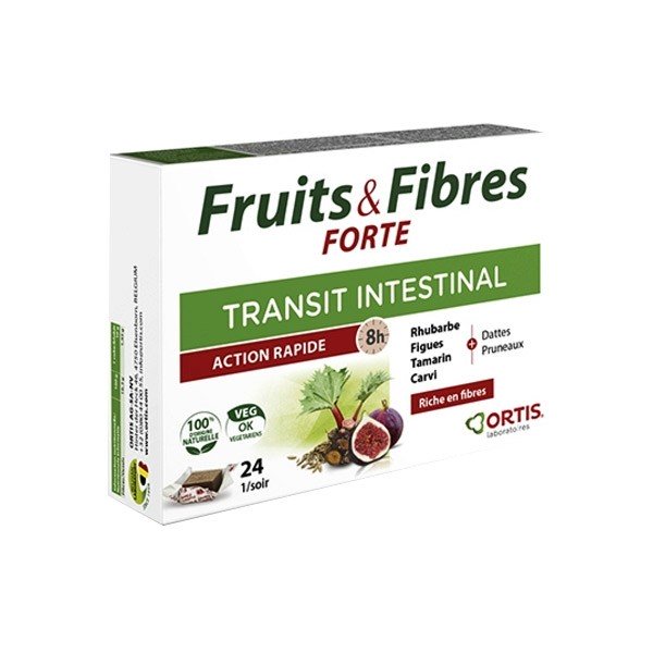 jaleas y energeticos FRUTA Y FIBRA FORTE 24 cubitos