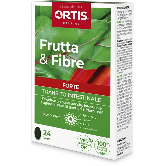 jaleas y energeticos FRUTA Y FIBRA FORTE 24 COMPRIMIDOS