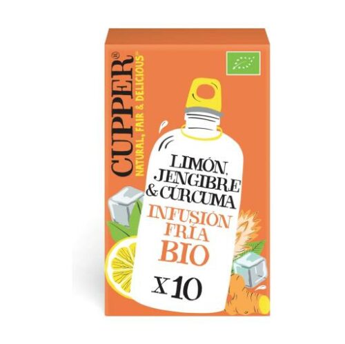 plantas en filtro INFUSION FRIA LIMON JENGIBRE CURCUMA BIO 10 FILTROS