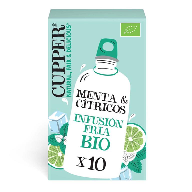 jaleas y energeticos INFUSION FRIA MENTA Y CITRICOS BIO 10 FILTROS