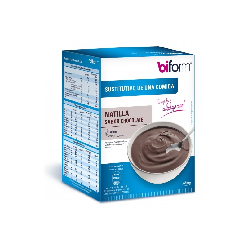 jaleas y energeticos NATILLAS BIFORM CHOCOLATE 6 unids