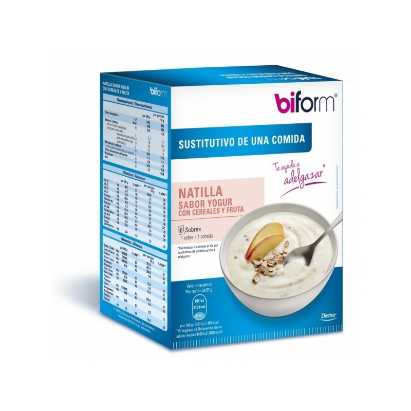 jaleas y energeticos NATILLAS BIFORM YOGUR CEREALES Y FRUTA