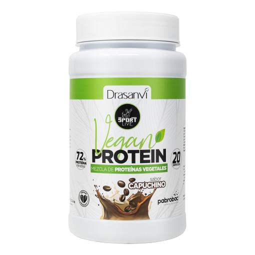 jaleas y energeticos PROTEINA VEGANA CAPUCHINO 600 G SPORT LIVE DRASANVI