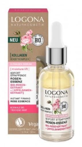 línea facial SERUM BIFASICO REAFIRMANTE INSTANTANEO ROSAS BIO Y SEMILLAS DE MANZANA VEG 30ML