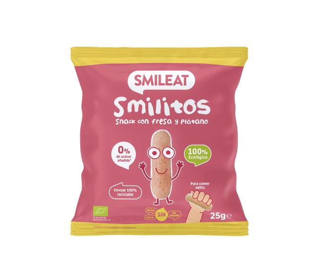 jaleas y energeticos SMILITOS SABOR FRESA Y PLATANO ECO 25G