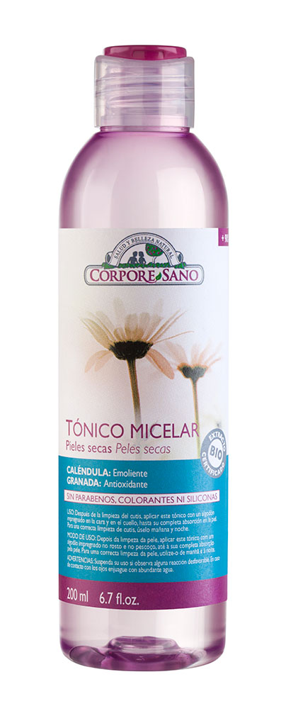 línea corporal TONICO MICELAR PIEL SECA(CALENDULA/GRANADA) 200ML BIO