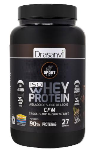 jaleas y energeticos WHEY PROTEIN AISLADO DOBLE CHOCOLATE 800G SPORT LIVE DRASANVI