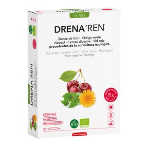 Drena Ren de Bipole: suplemento natural con propiedades depurativas, elaborado con ingredientes ecológicos. ¡Perfecto para la eliminación de toxinas! Disponibilidad en Herbolario de Guardia.