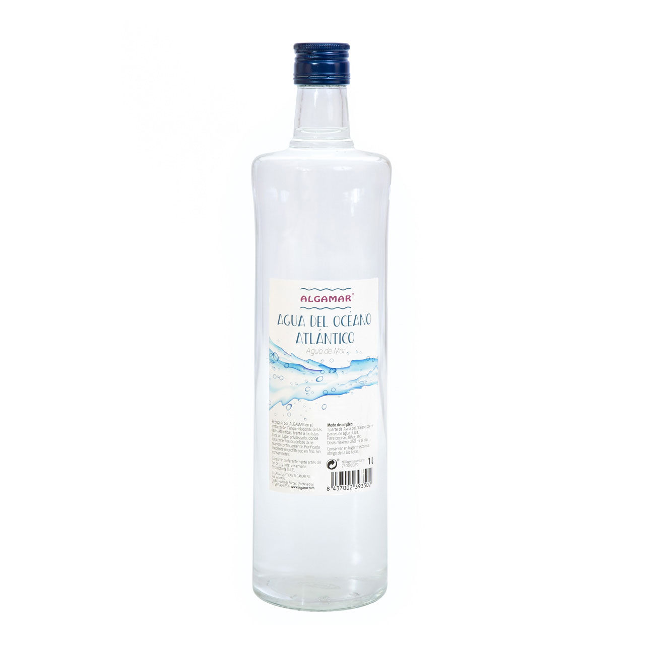 jaleas y energeticos AGUA DE MAR DEL OCEANO ATLANTICO 1l.