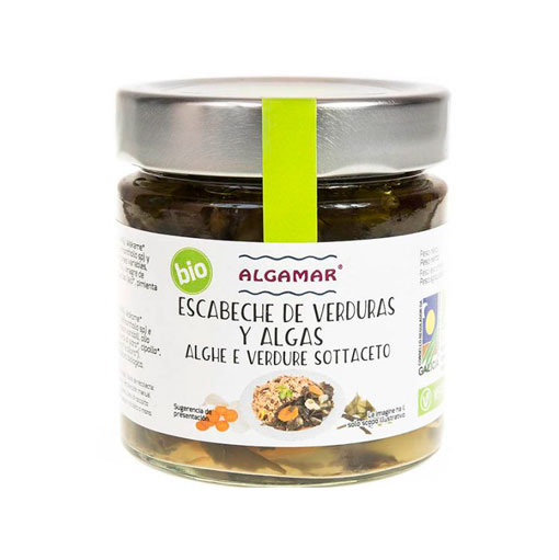 jaleas y energeticos ALGAS Y VERDURAS EN ESCABECHE BIO 190GR