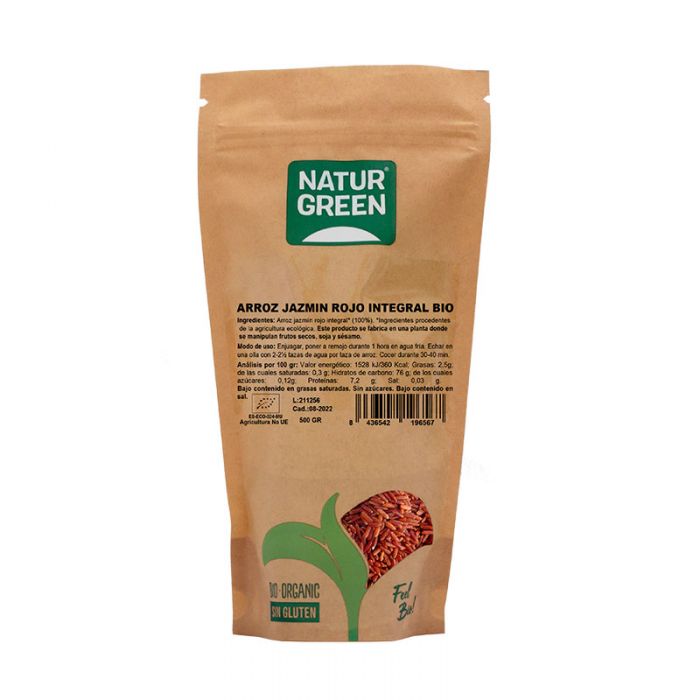 jaleas y energeticos ARROZ JAZMIN ROJO INTEGRAL BIO 500G