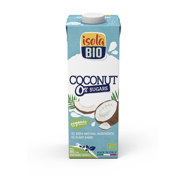 jaleas y energeticos BEBIDA DE COCO SIN AZÚCAR BIO, 1 L