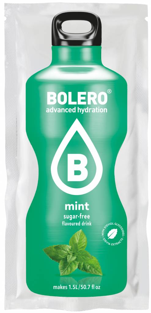 bebidas solubles BOLERO MENTA CON STEVIA SOBRE 9GR