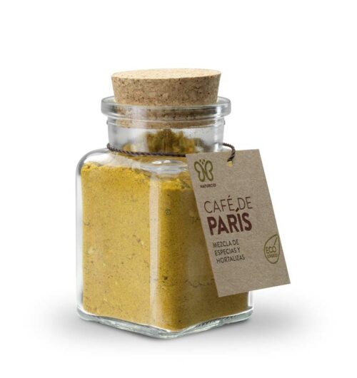 sales, condimentos y salsas CAFE DE PARIS 80 GRS ECO(Ajo,Cebolla,Cilantro,Curcuma,Azucar caña,Tomate,Sal,Jengibre,Oregano,Chiles