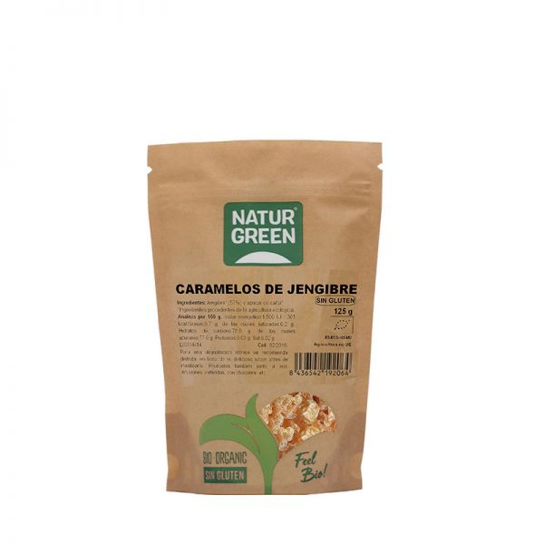 jaleas y energeticos CARAMELOS DE JENGIBRE 125 grs