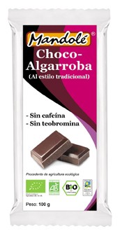 jaleas y energeticos CHOCOLATE CON ALGARROBA 100grs