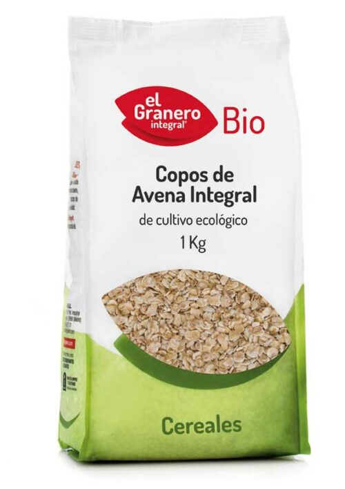 copos, mueslis y salvados COPOS DE AVENA INTEGRAL BIO, 1 Kg