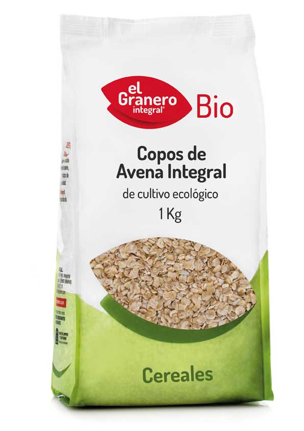 jaleas y energeticos COPOS DE AVENA INTEGRAL BIO, 1 Kg