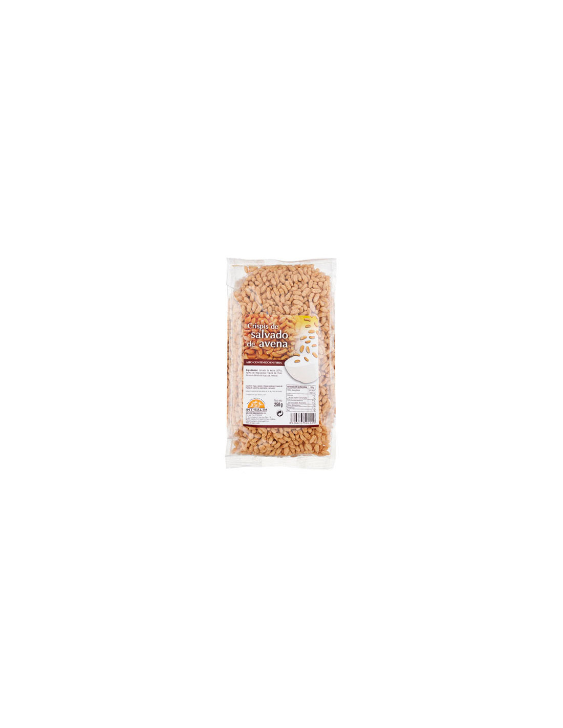 jaleas y energeticos CRISPIS DE SALVADO DE AVENA250 GR,