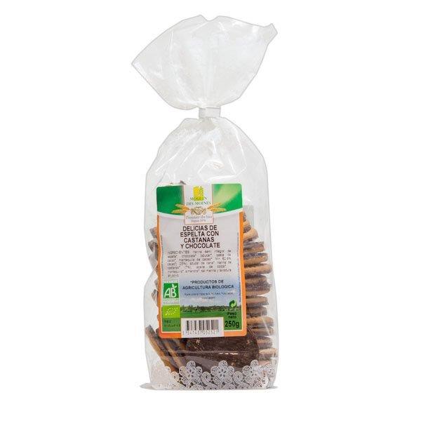 jaleas y energeticos DELICIAS DE ESPELTA CON CASTAÑA Y CHOCOLATE BIO 250G