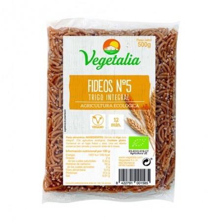 arroz y pasta FIDEO Nº5 INTEGRAL BIO CCPAE 500GR.